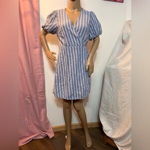 Old Navy Blue and White Striped Mini Dress